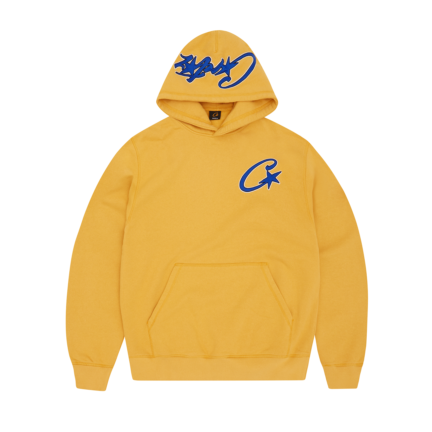 SATIN C STAR APPLIQUE HOODIE [MUSTARD]