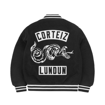CASENTINO WOOL VARSITY JACKET [BLACK]