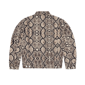 SNAKESKIN DENIM WORKWEAR  JACKET [BLACK/BEIGE]