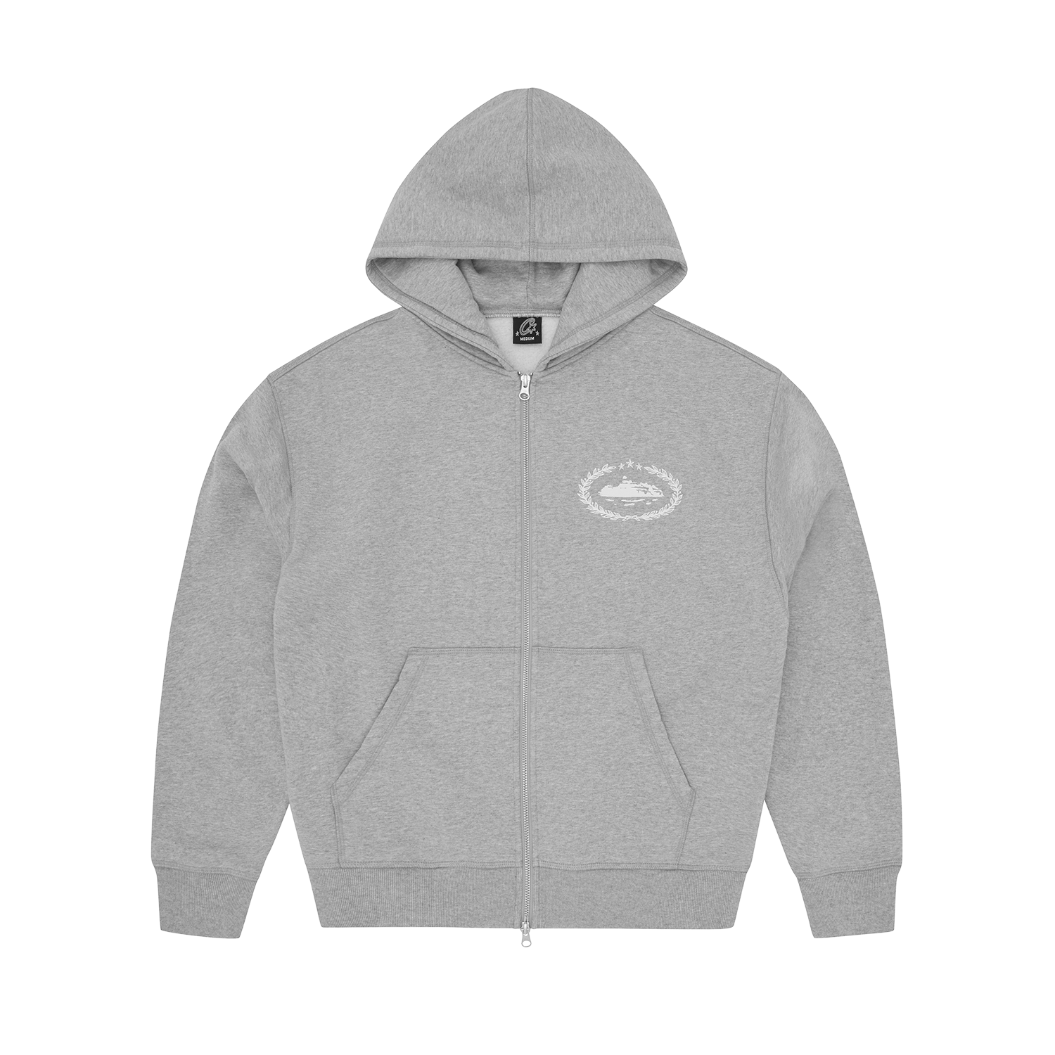 SUPERIOR ROYALE ZIP HOODIE [HEATHER GREY]