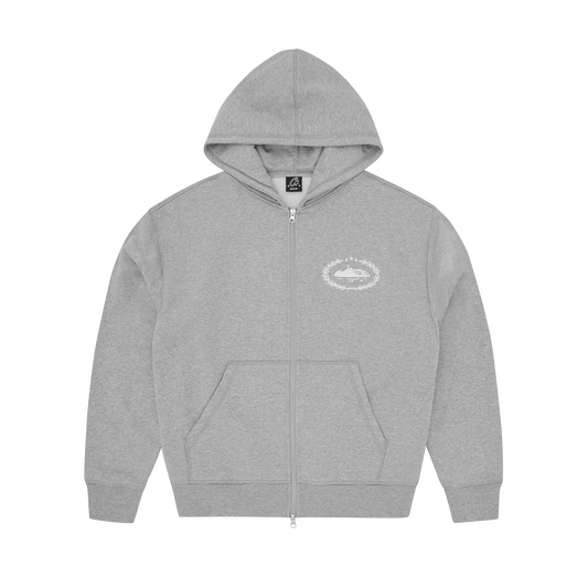 SUPERIOR ROYALE ZIP HOODIE [HEATHER GREY]