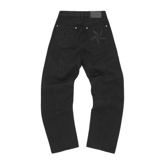 C-STAR STITCH-DOWN JEANS [TRIPLE BLACK]