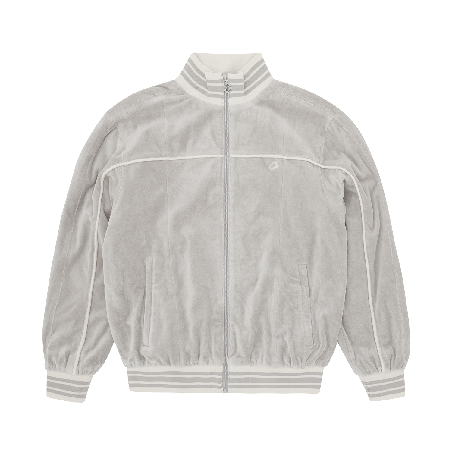 VVS UPTOWN VELOUR TRACK JACKET [GREY]
