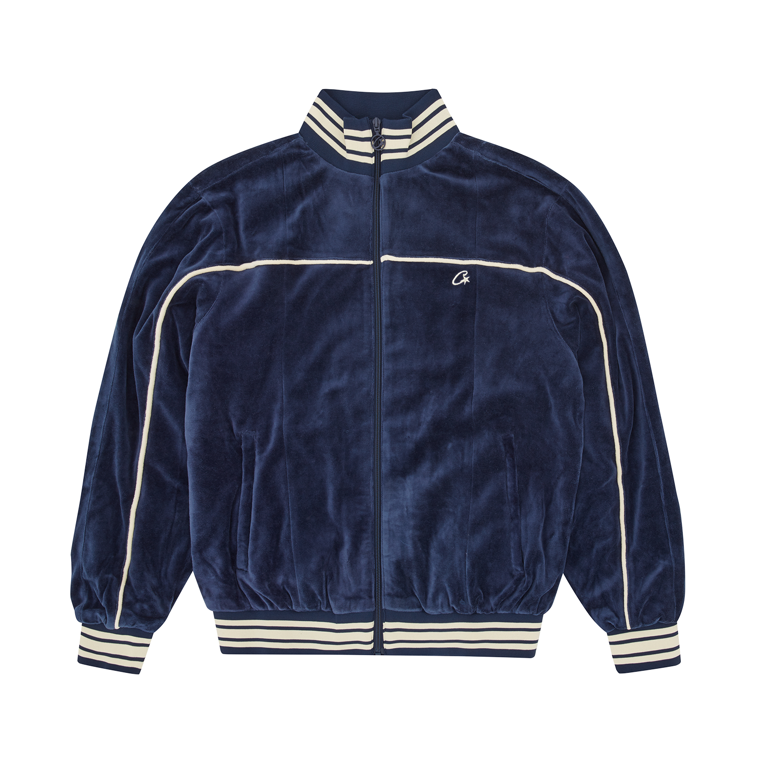 VVS UPTOWN VELOUR TRACK JACKET [NAVY]