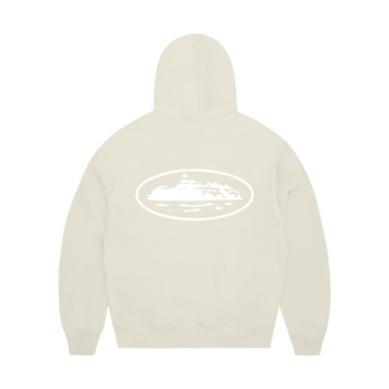 ISLAND PUFF PRINT ZIP HOODIE [OFF WHITE]