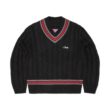 WIMBLEDON KNIT SWEATER [BLACK]